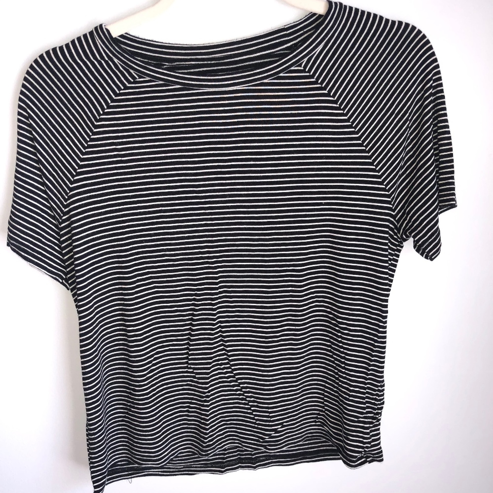American Eagle Stripped Short Sleeve